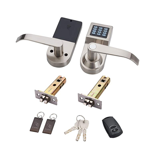 HAIFUAN Digital Door Lock,Unlock with Remote Control, M1 Card, Code and Key,Handle Direction Reversible